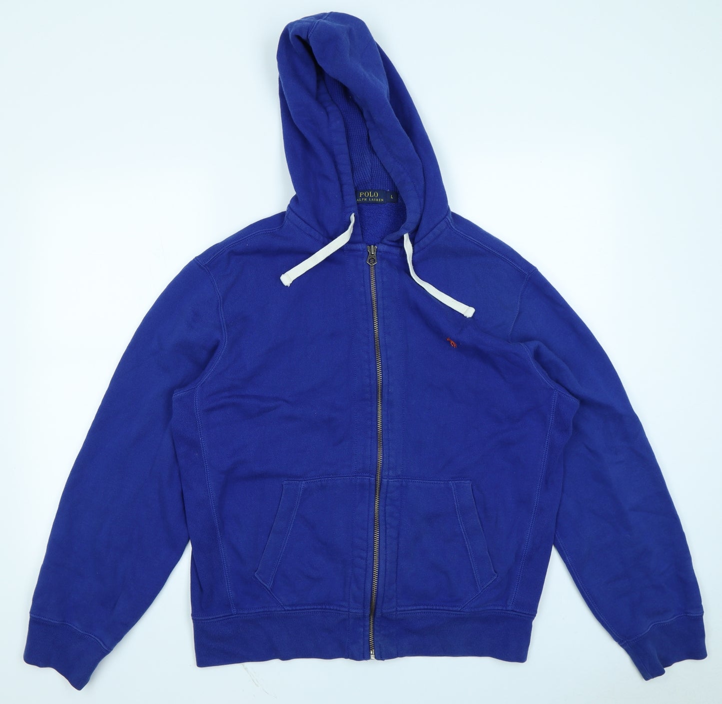 Polo Mens Blue   Full Zip Hoodie Size L