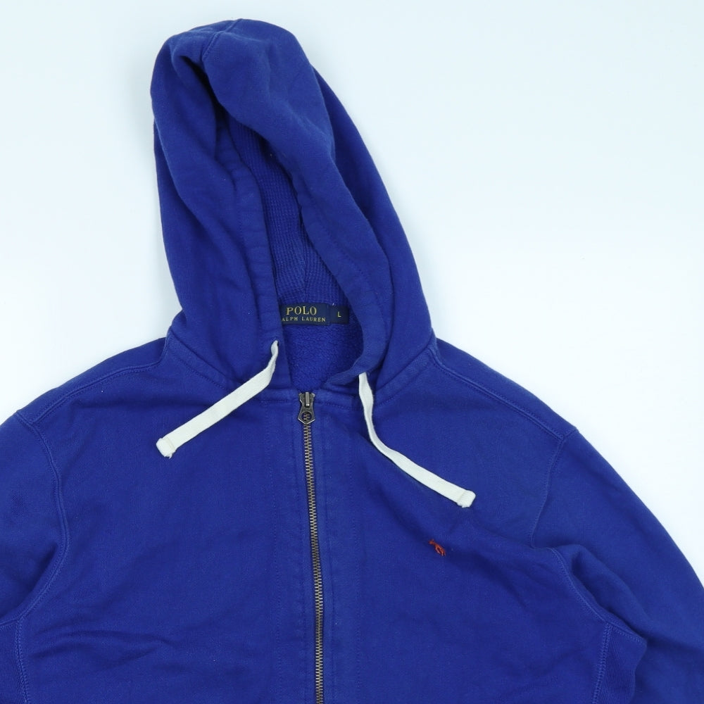 Polo Mens Blue   Full Zip Hoodie Size L