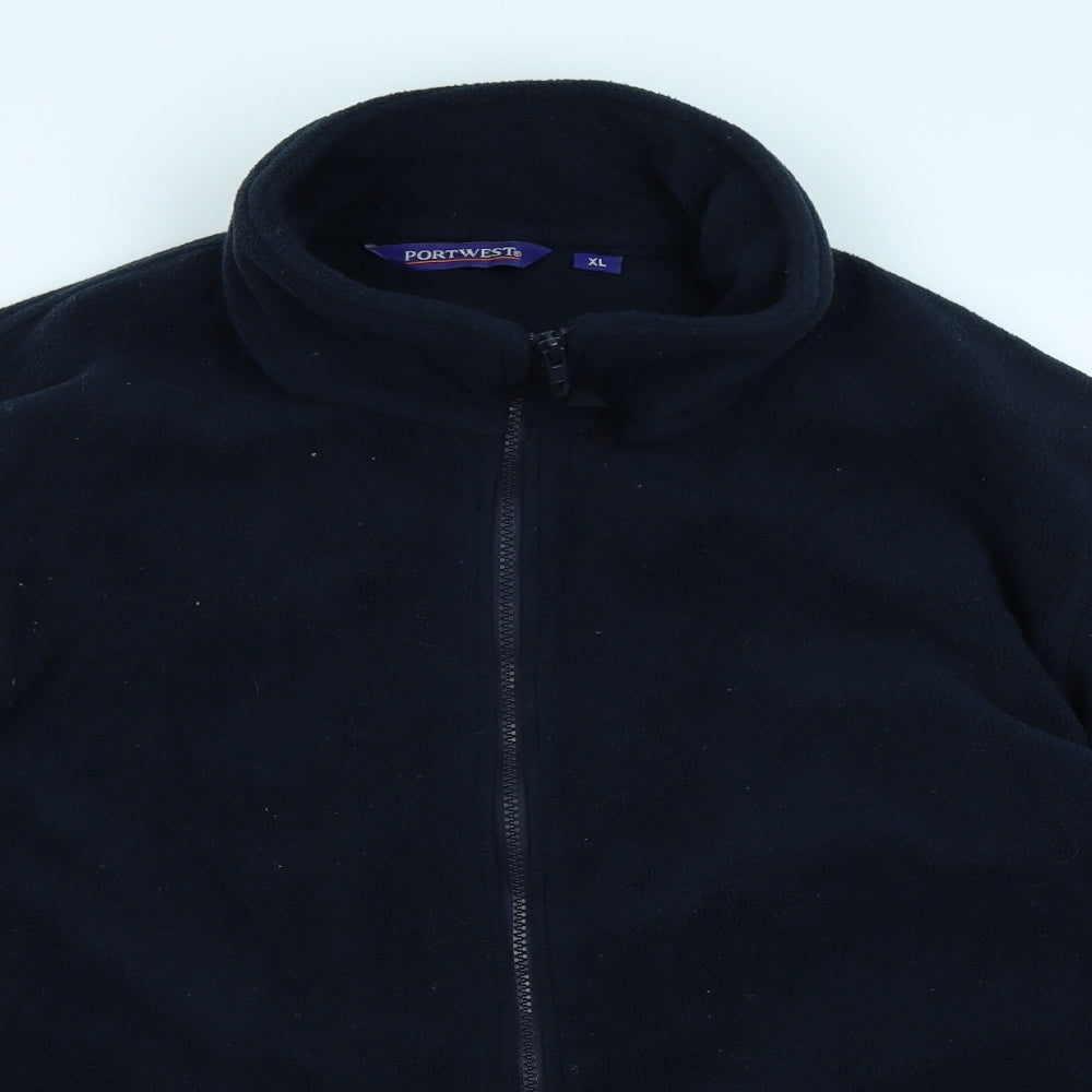 Portwest Mens Blue  Fleece Full Zip Sweatshirt Size XL