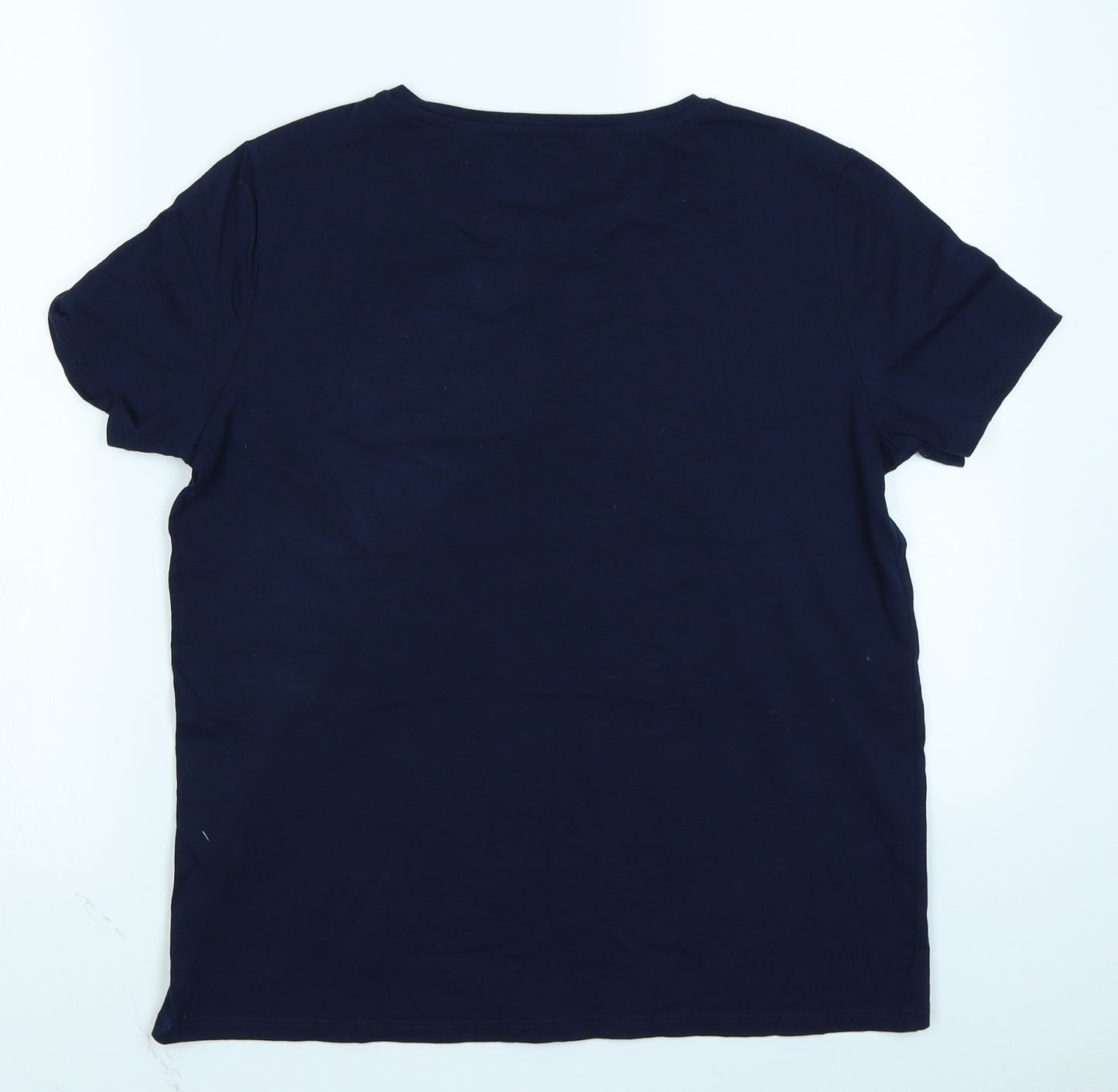 M&S Collection Womens Blue   Basic T-Shirt Size 12