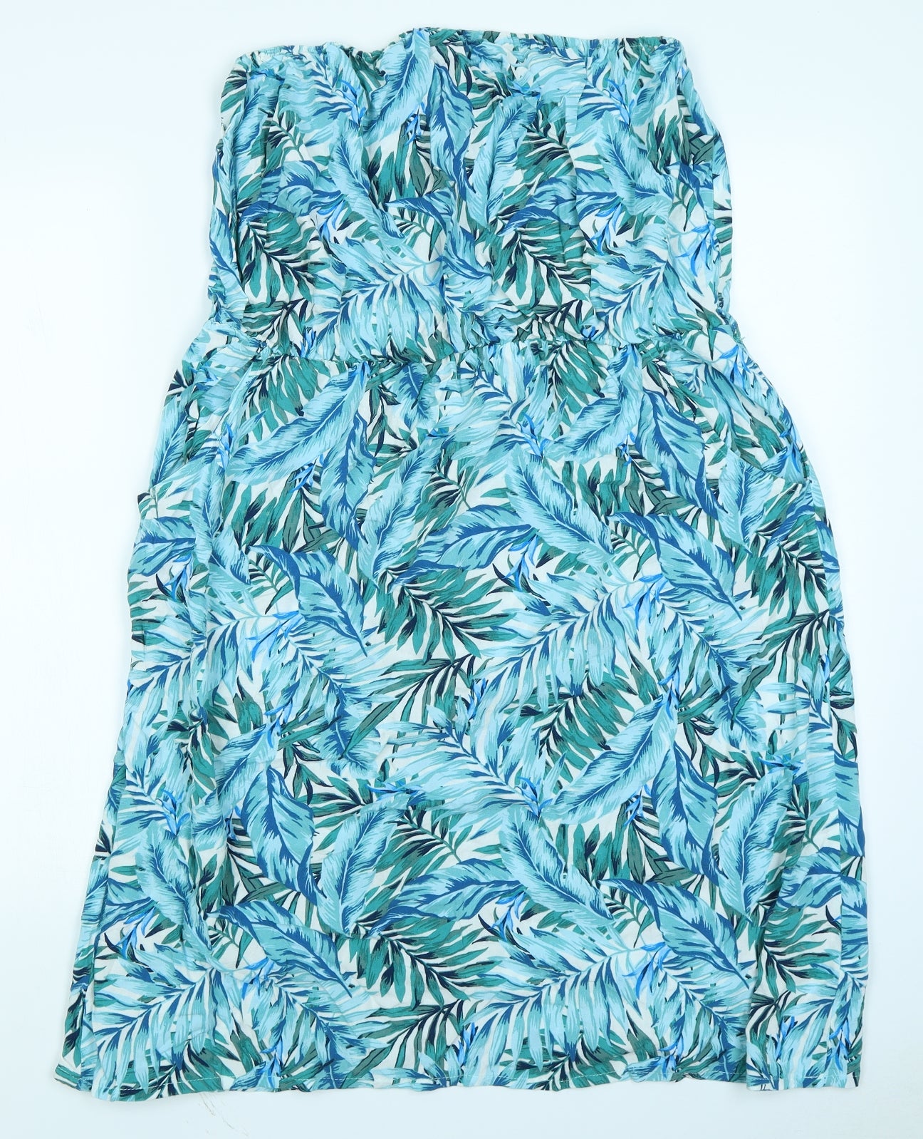 New Look Womens Blue Floral  A-Line  Size 16