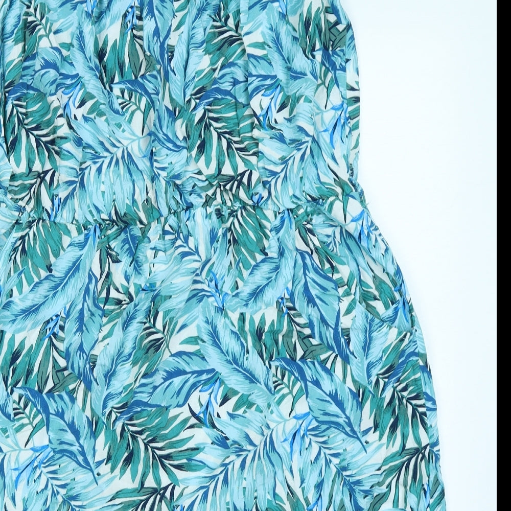 New Look Womens Blue Floral  A-Line  Size 16