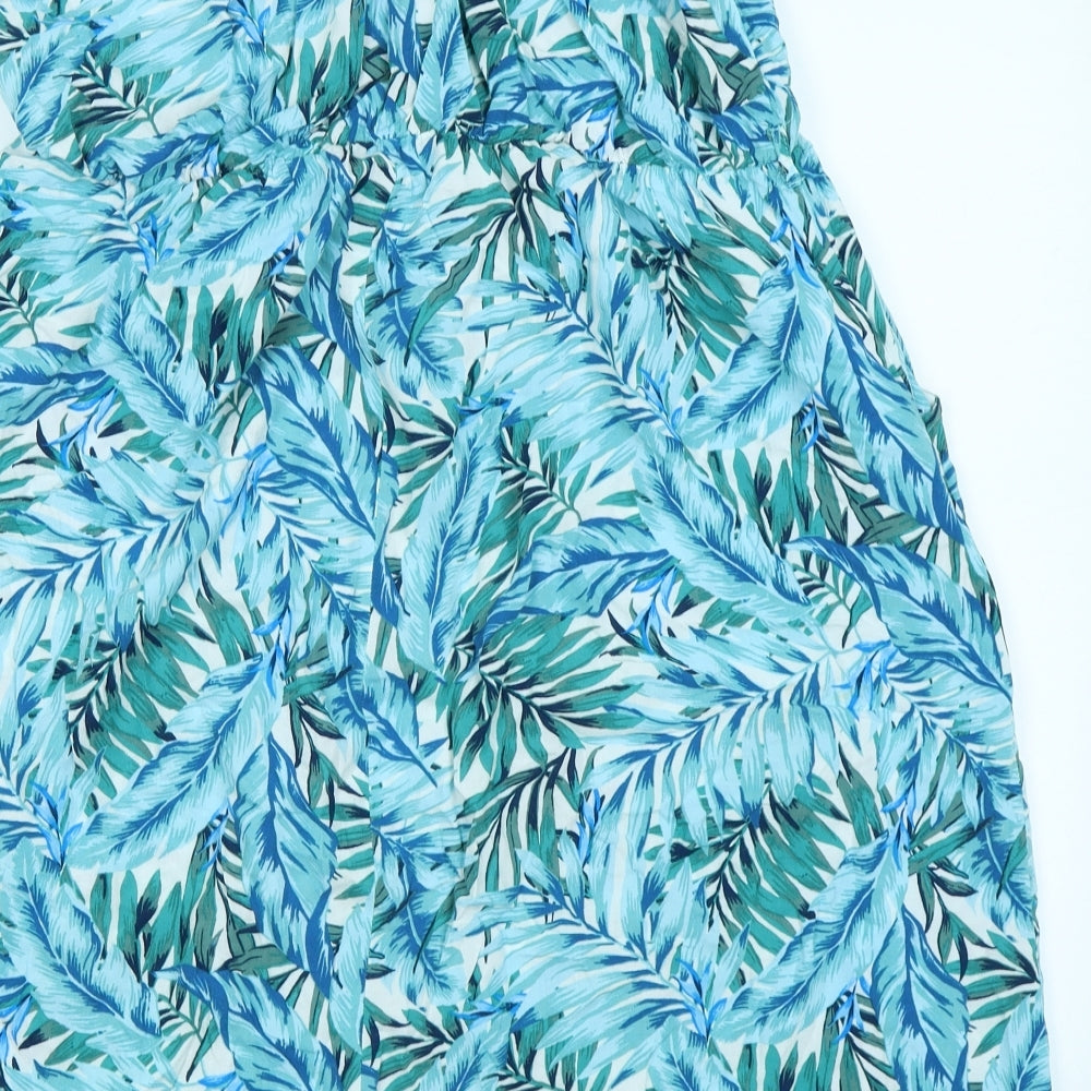 New Look Womens Blue Floral  A-Line  Size 16
