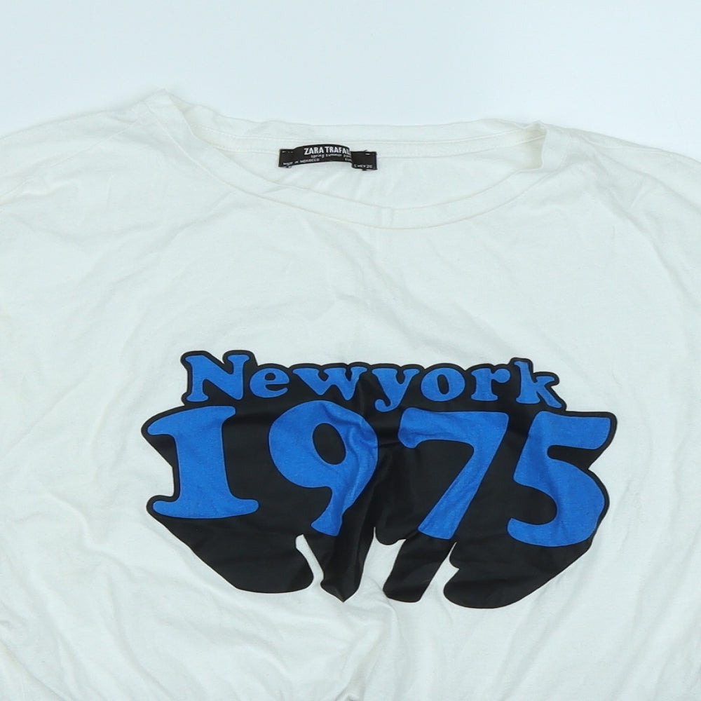 Zara Womens White   Basic T-Shirt Size S