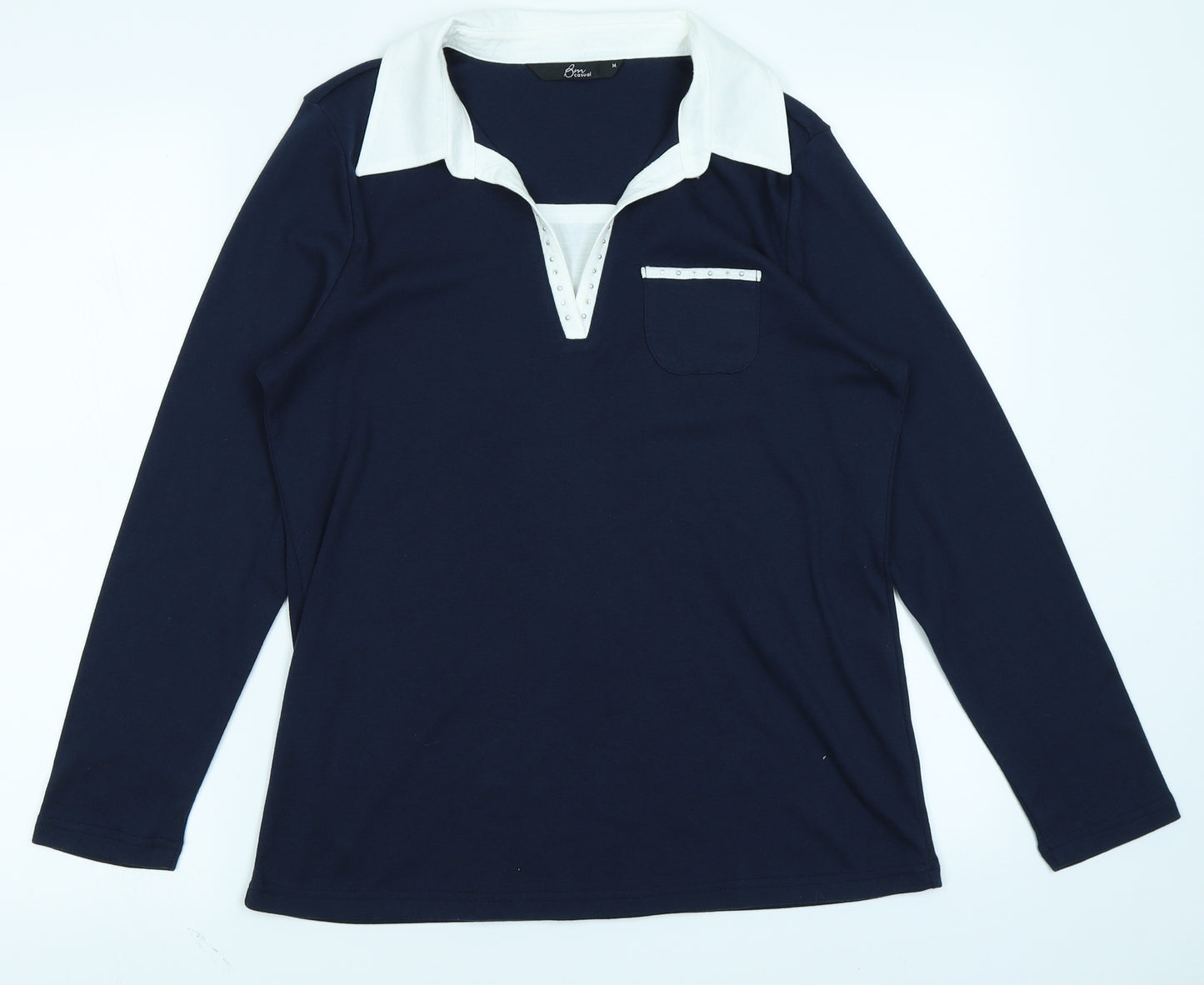 bm casual Womens Blue   Basic T-Shirt Size M