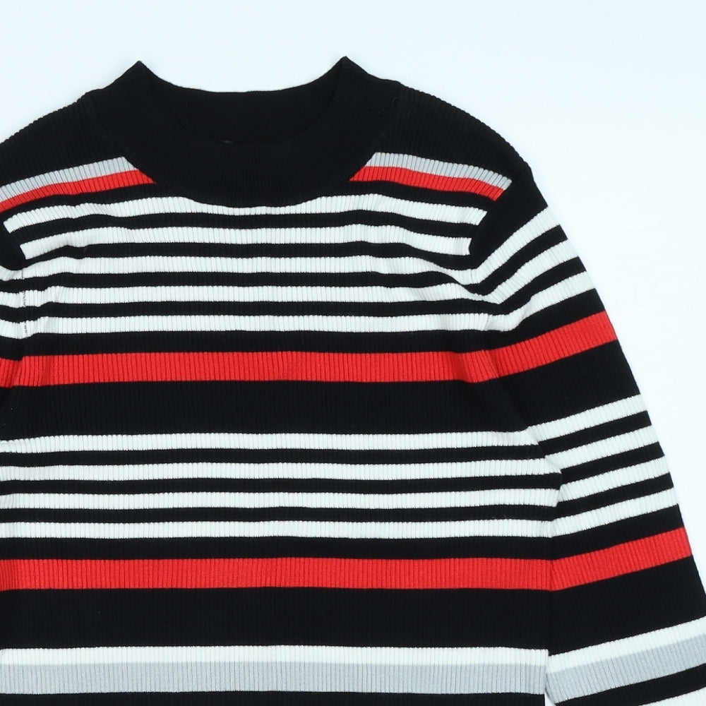 Peacocks Womens Red Striped  Pullover Jumper Size 14