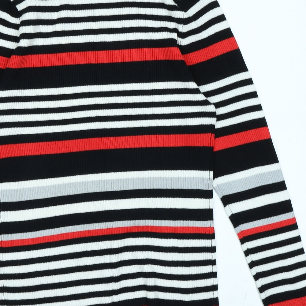 Peacocks Womens Red Striped  Pullover Jumper Size 14