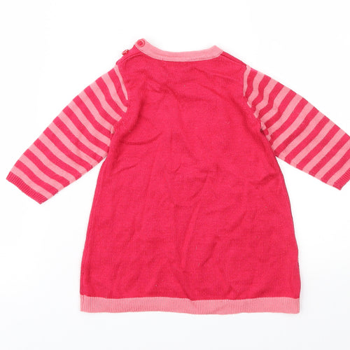 F&F Girls Pink Fair Isle  A-Line  Size 3-6 Months