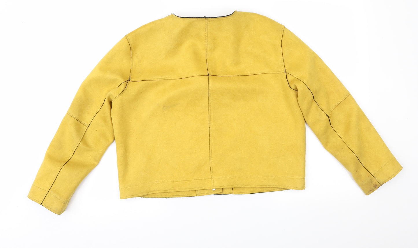 Zara Womens Yellow   Jacket  Size M  - Faux Suede