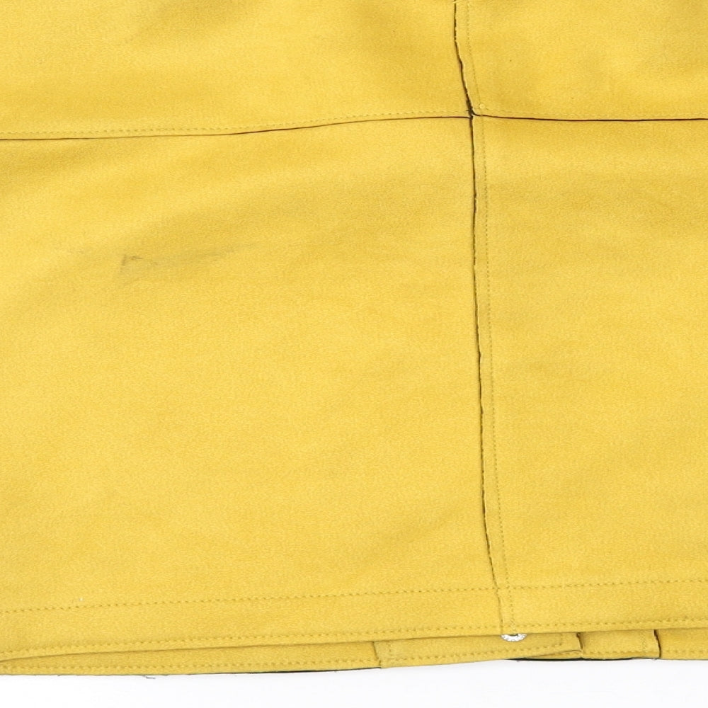 Zara Womens Yellow   Jacket  Size M  - Faux Suede