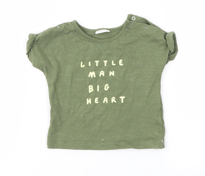 NEXT Boys Green Basic T-Shirt Size 0-3 Months