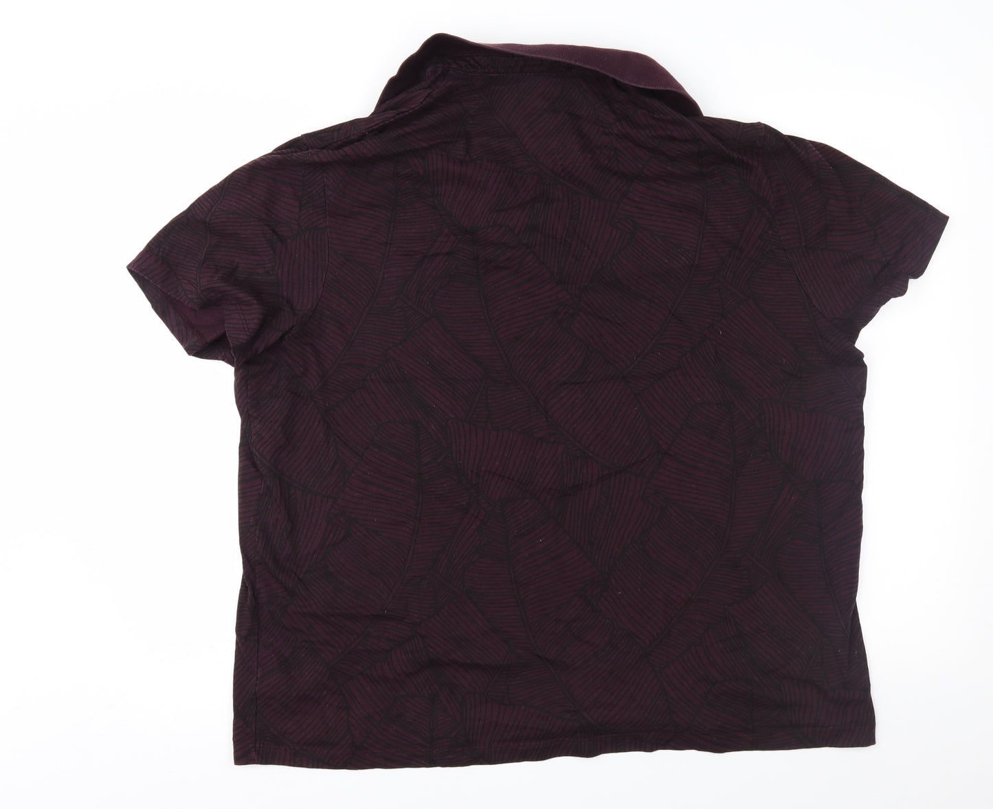 F&F Mens Purple Geometric   Polo Size XL