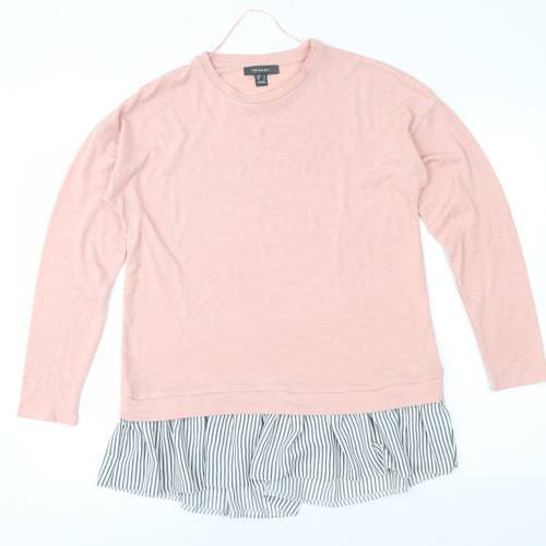 Primark Womens Pink Striped  Pullover Jumper Size 12