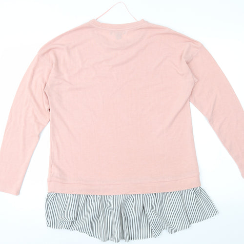 Primark Womens Pink Striped  Pullover Jumper Size 12