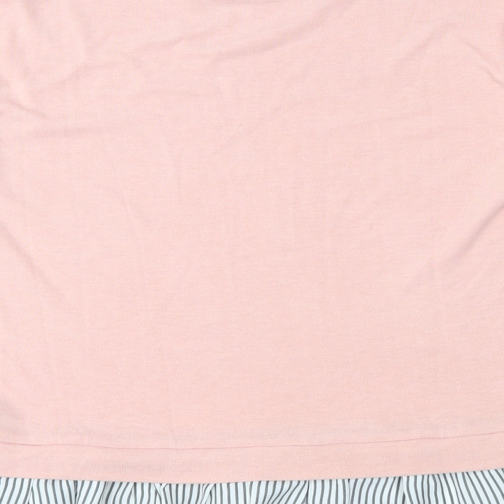 Primark Womens Pink Striped  Pullover Jumper Size 12