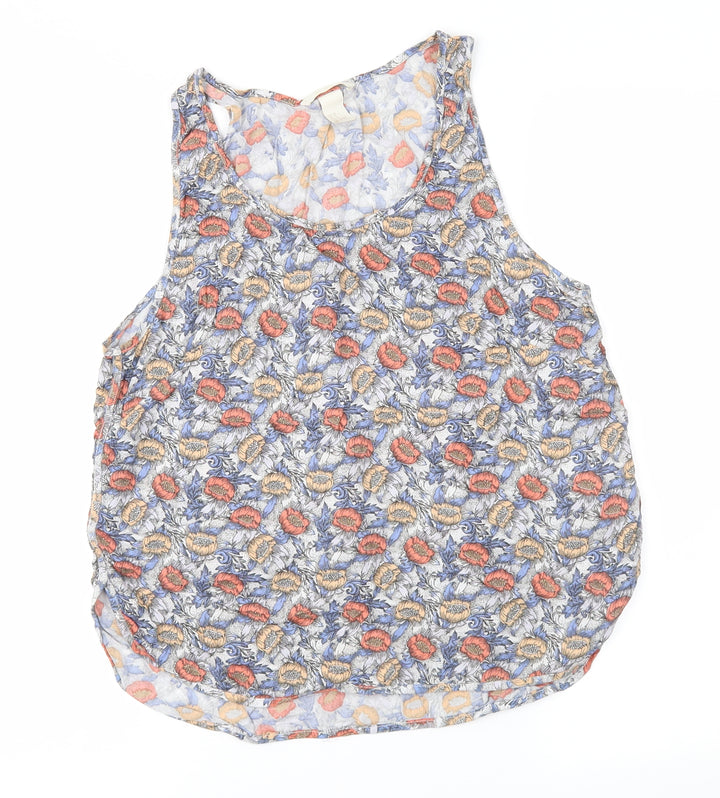 H&M Womens Multicoloured Floral  Basic Blouse Size 10