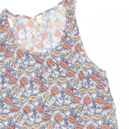 H&M Womens Multicoloured Floral  Basic Blouse Size 10