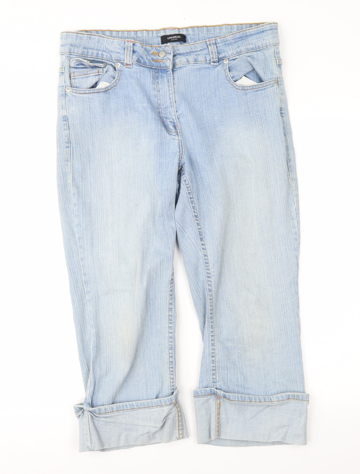 BHS Womens Blue  Denim Cropped Jeans Size 16 L22 in