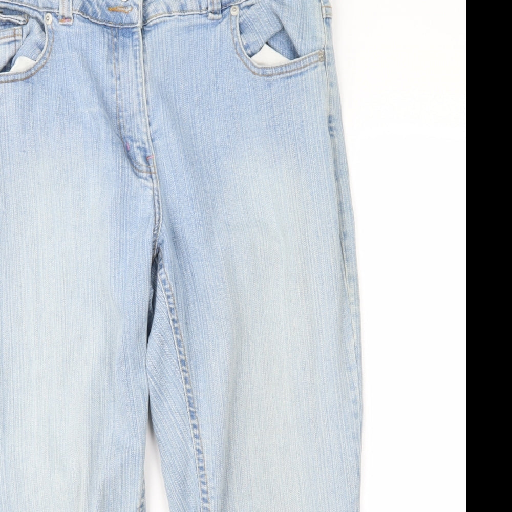 BHS Womens Blue  Denim Cropped Jeans Size 16 L22 in
