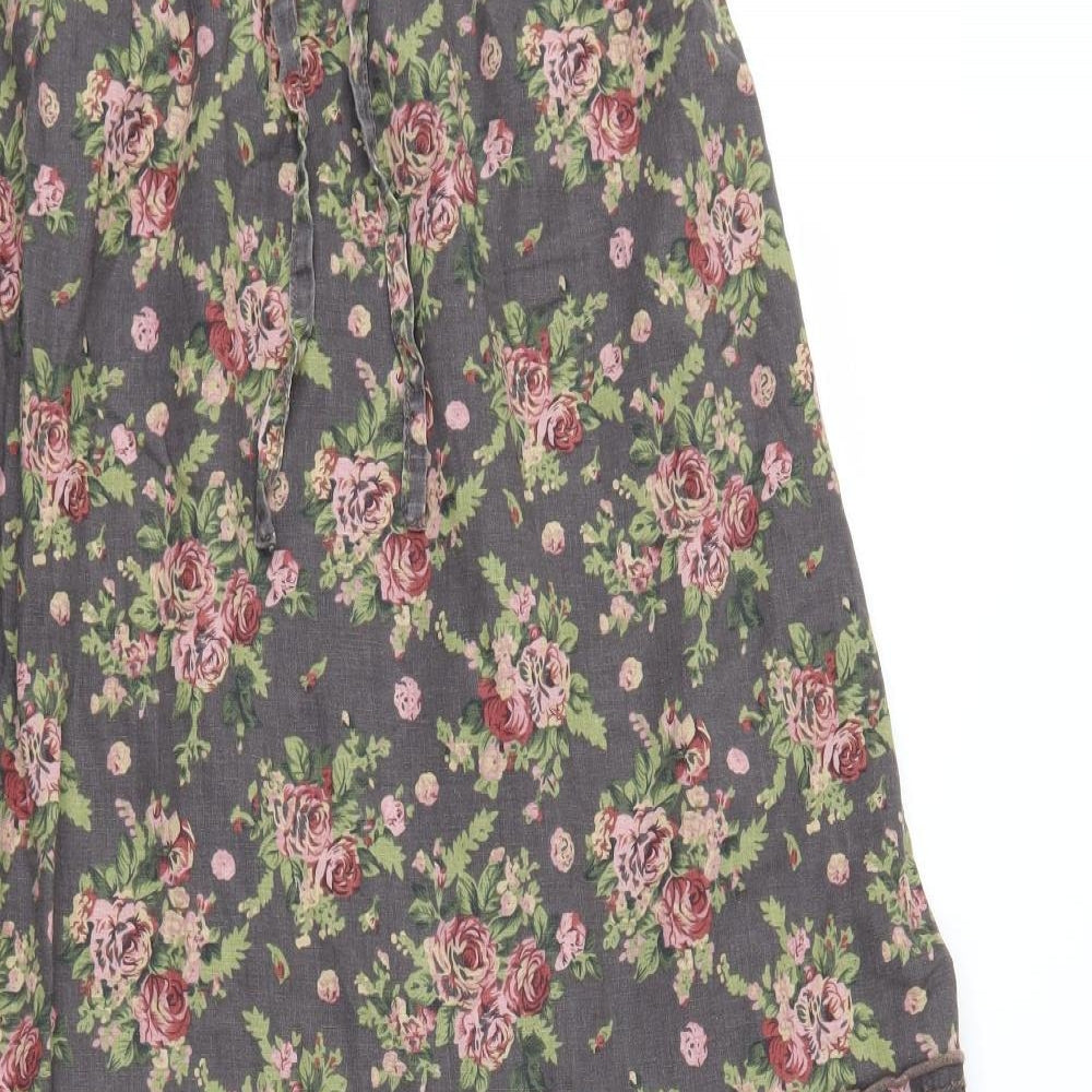 George Womens Brown Floral  Peasant Skirt Size 16