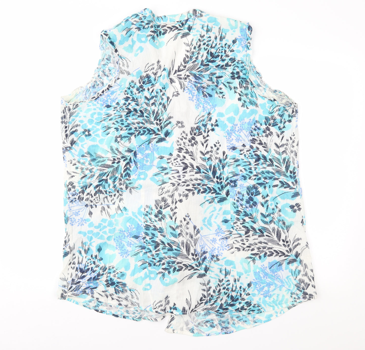 Soon Womens Blue Floral  Basic Blouse Size 20