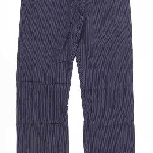 Modern Amusement Mens Blue Striped  Trousers  Size 30 in L30 in