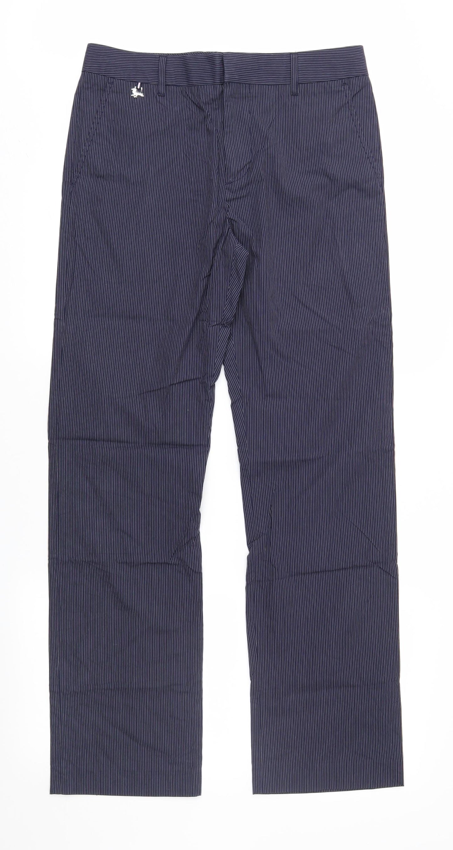 Modern Amusement Mens Blue Striped  Trousers  Size 30 in L30 in
