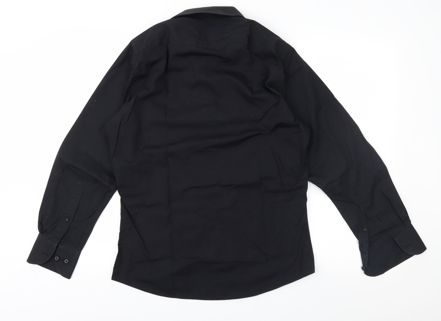 REMUS Mens Black    Button-Up Size 15
