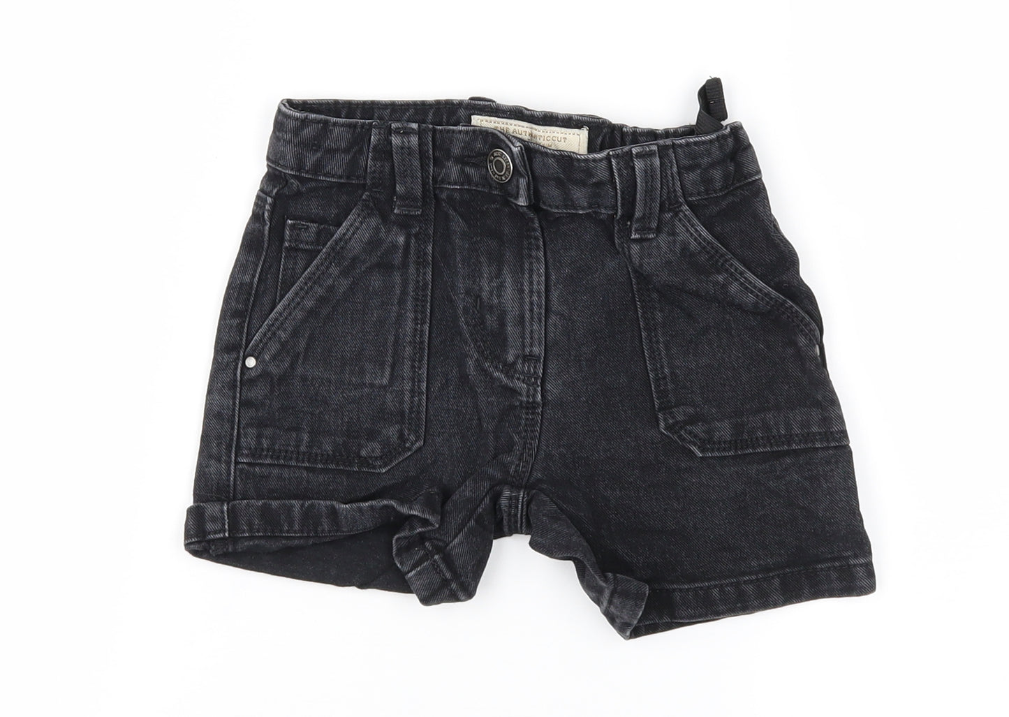 NEXT Girls Black  Denim Mom Shorts Size 3 Years