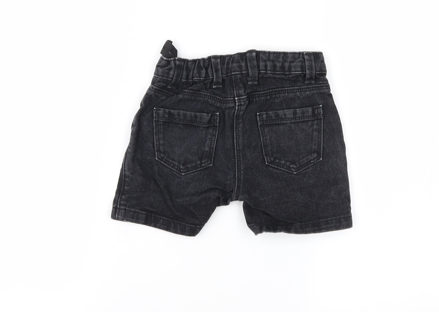 NEXT Girls Black  Denim Mom Shorts Size 3 Years