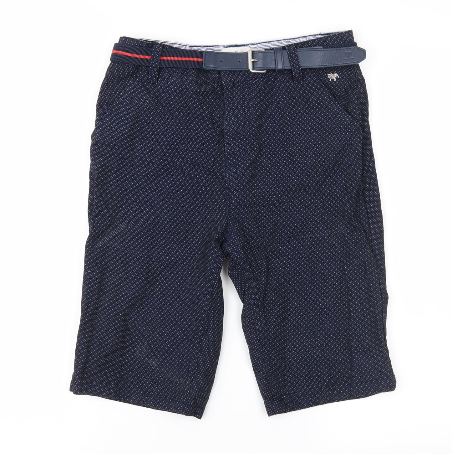 Jasper Conran Boys Blue Spotted  Chino Shorts Size 12 Years
