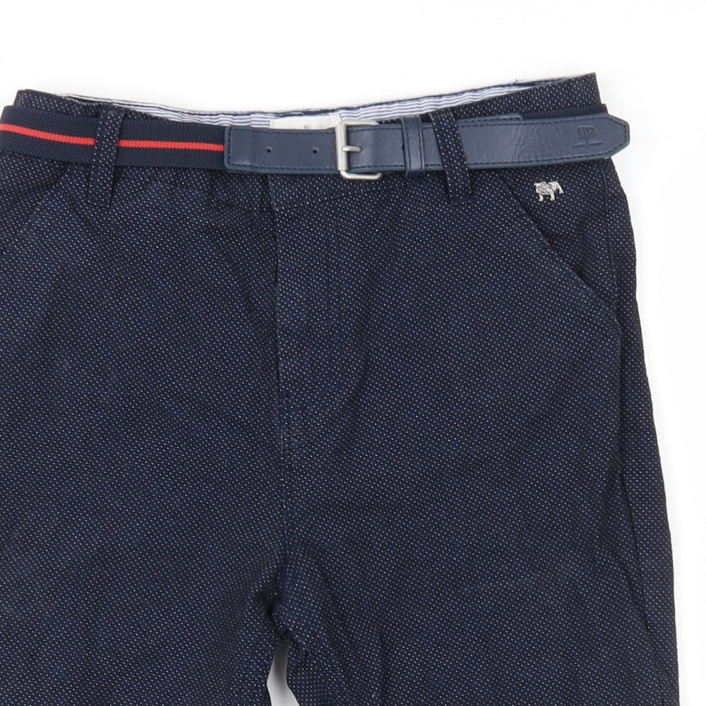 Jasper Conran Boys Blue Spotted  Chino Shorts Size 12 Years