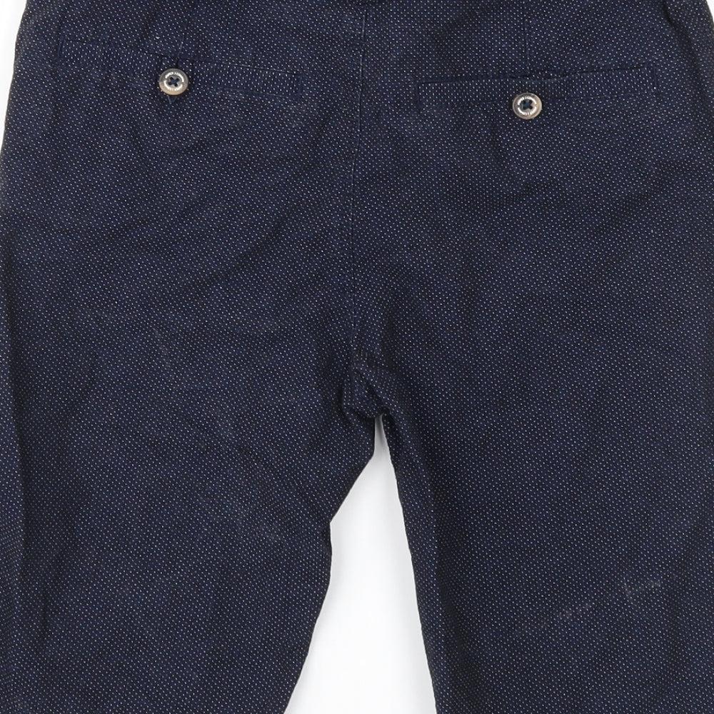 Jasper Conran Boys Blue Spotted  Chino Shorts Size 12 Years