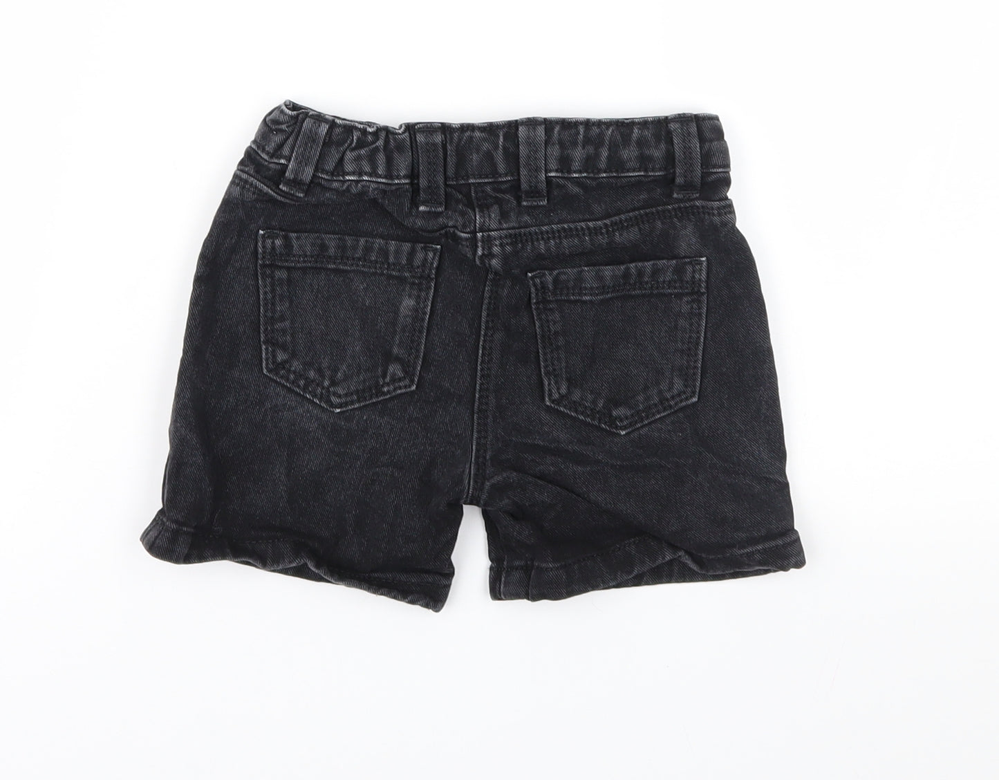 NEXT Girls Black  Denim Mom Shorts Size 3 Years