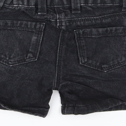 NEXT Girls Black  Denim Mom Shorts Size 3 Years