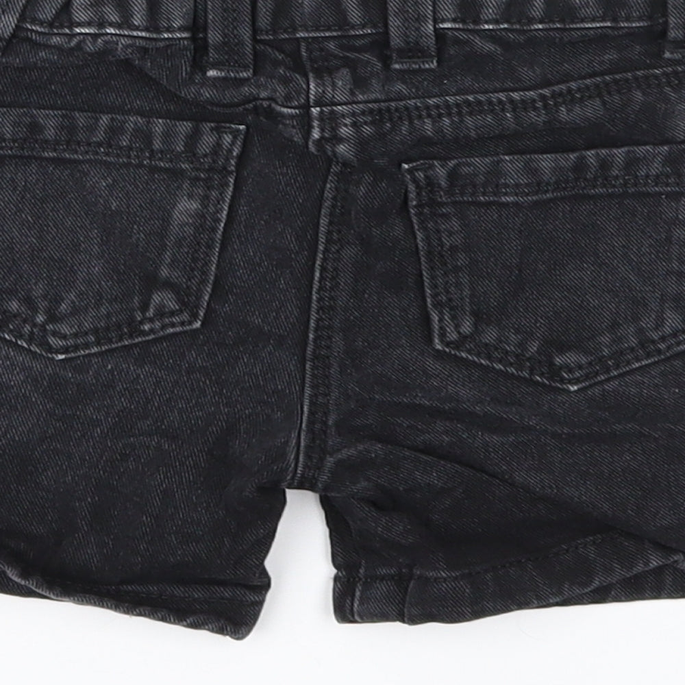 NEXT Girls Black  Denim Mom Shorts Size 3 Years