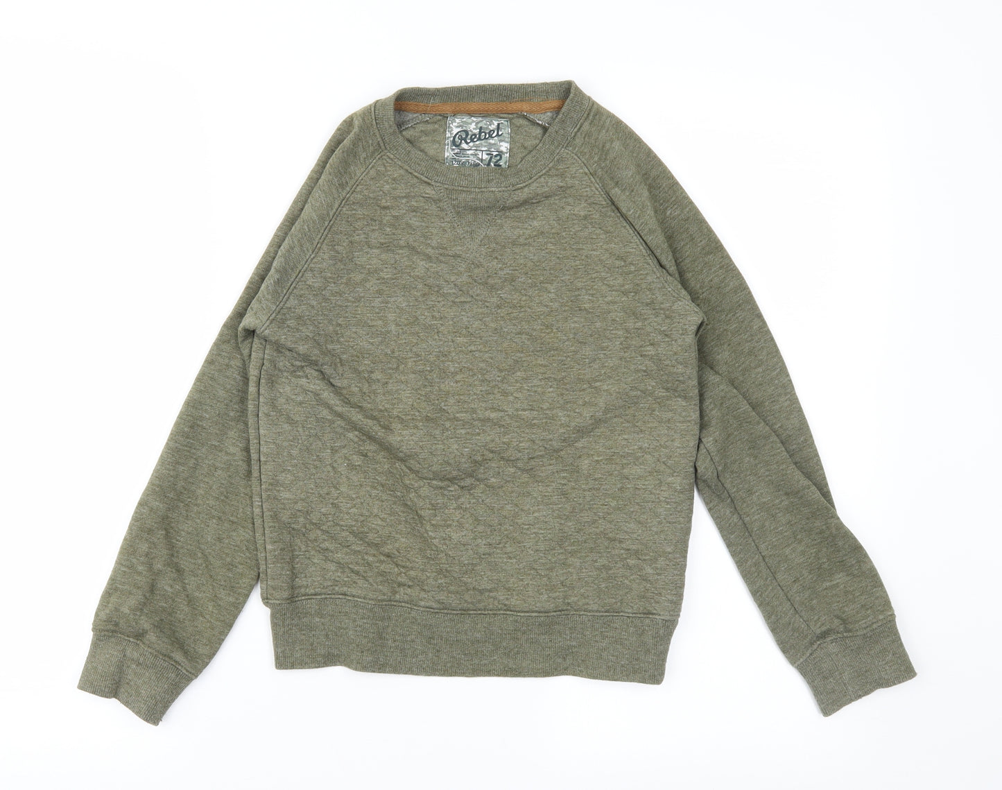 Rebel Boys Green   Pullover Sweatshirt Size 8-9 Years