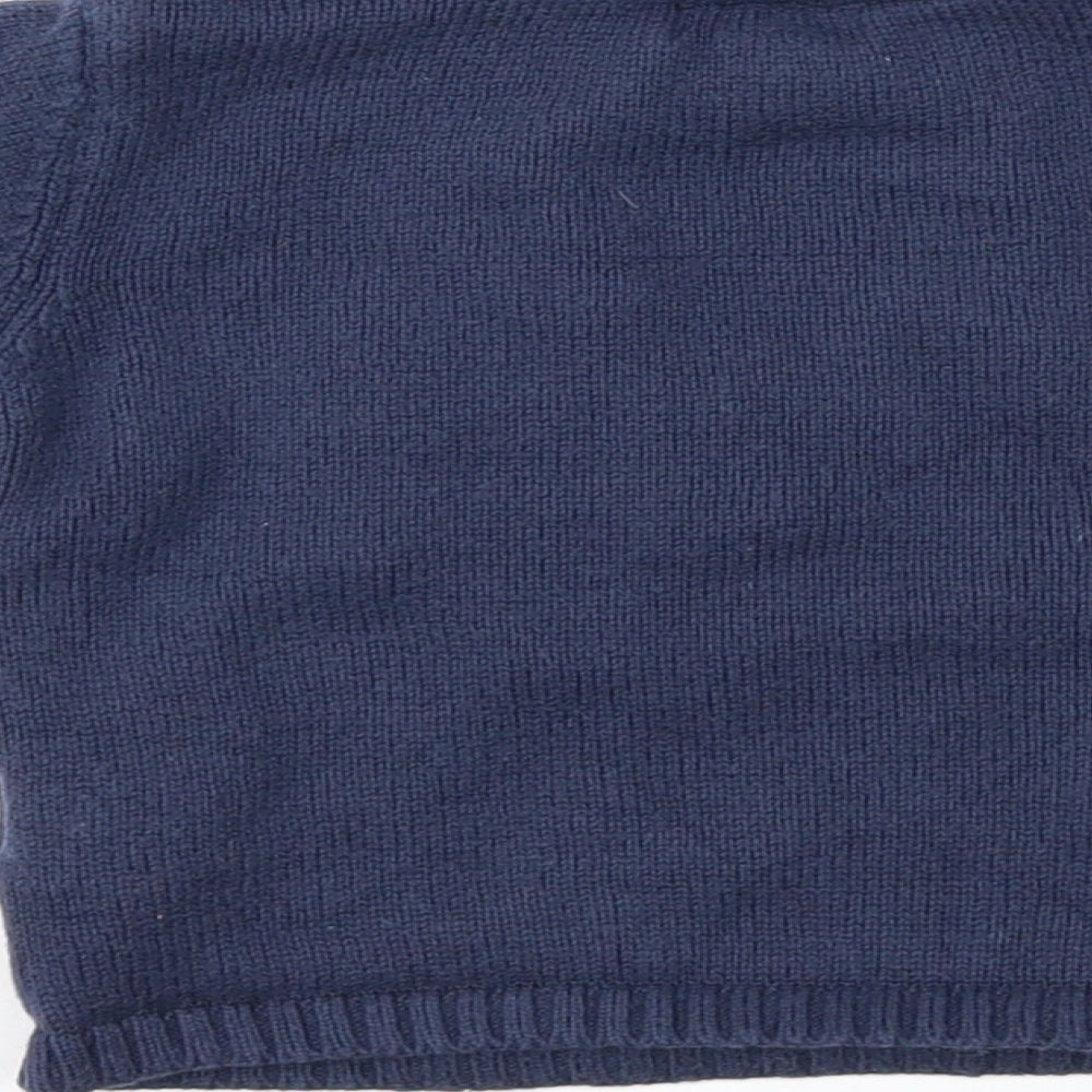 Vertbaudet Boys Blue Fair Isle  Pullover Jumper Size 12-18 Months