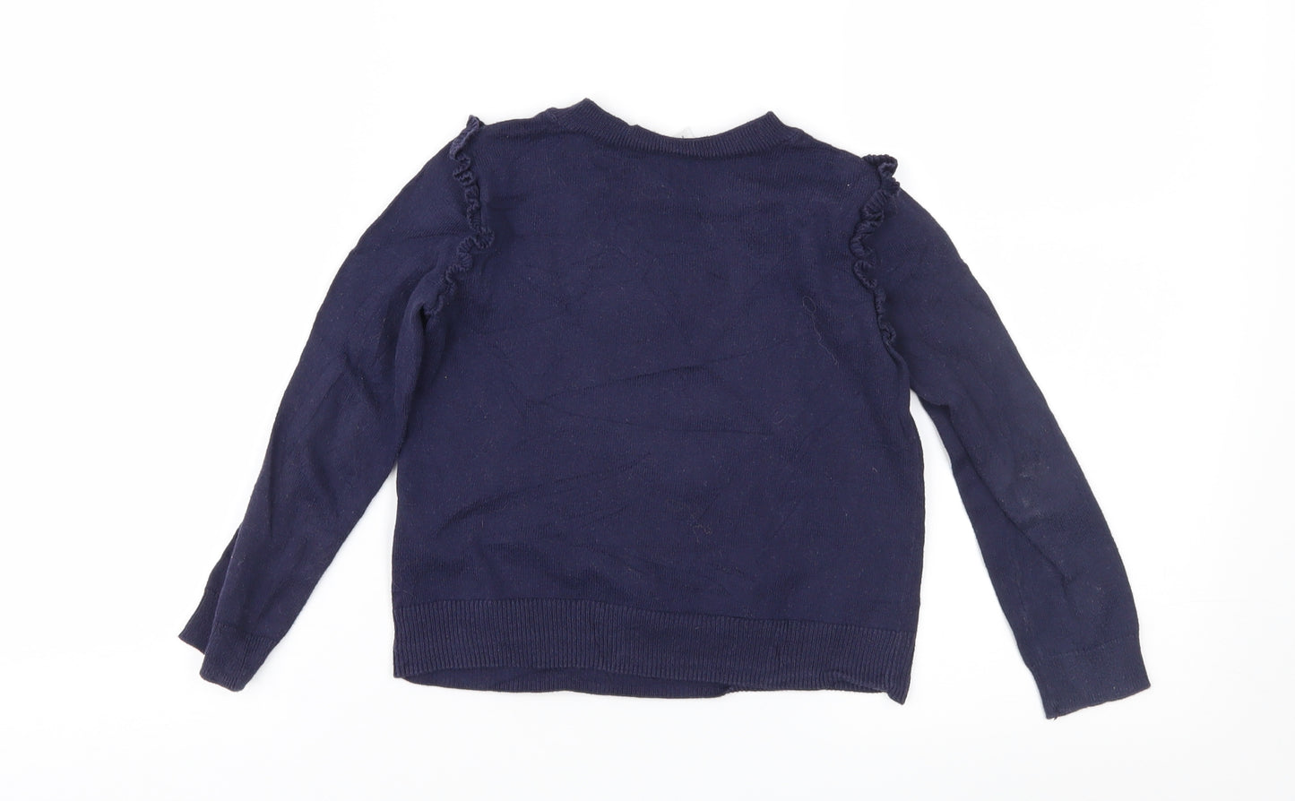 Gap Girls Blue Fair Isle  Pullover Jumper Size 5 Years