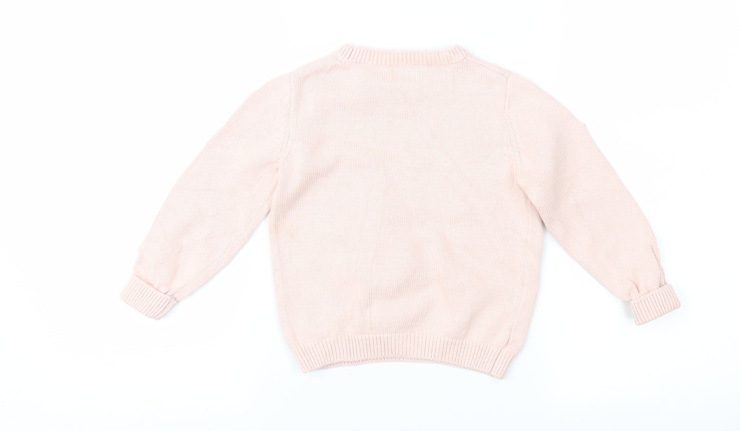 F&F Girls Pink   Pullover Jumper Size 2-3 Years