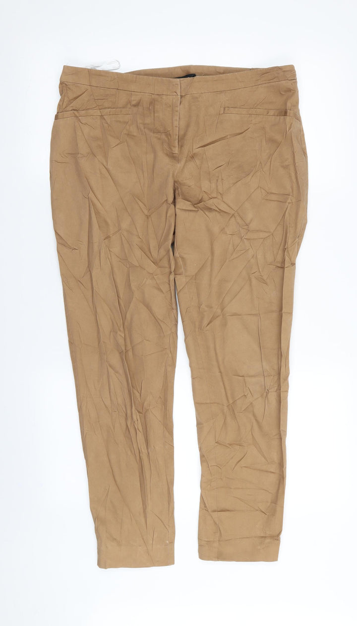 Dorothy Perkins Womens Beige   Trousers  Size 14 L25 in