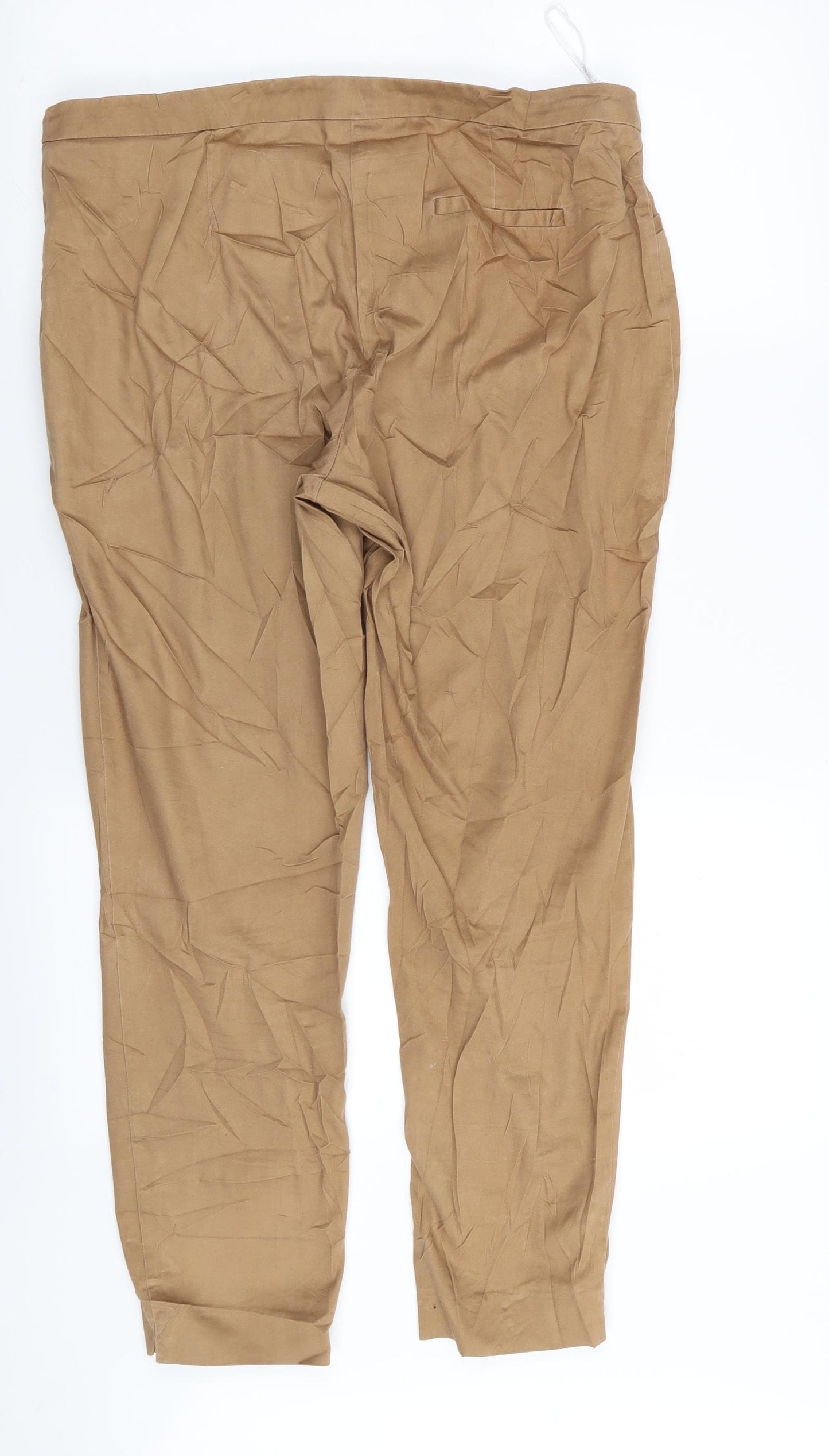Dorothy Perkins Womens Beige   Trousers  Size 14 L25 in