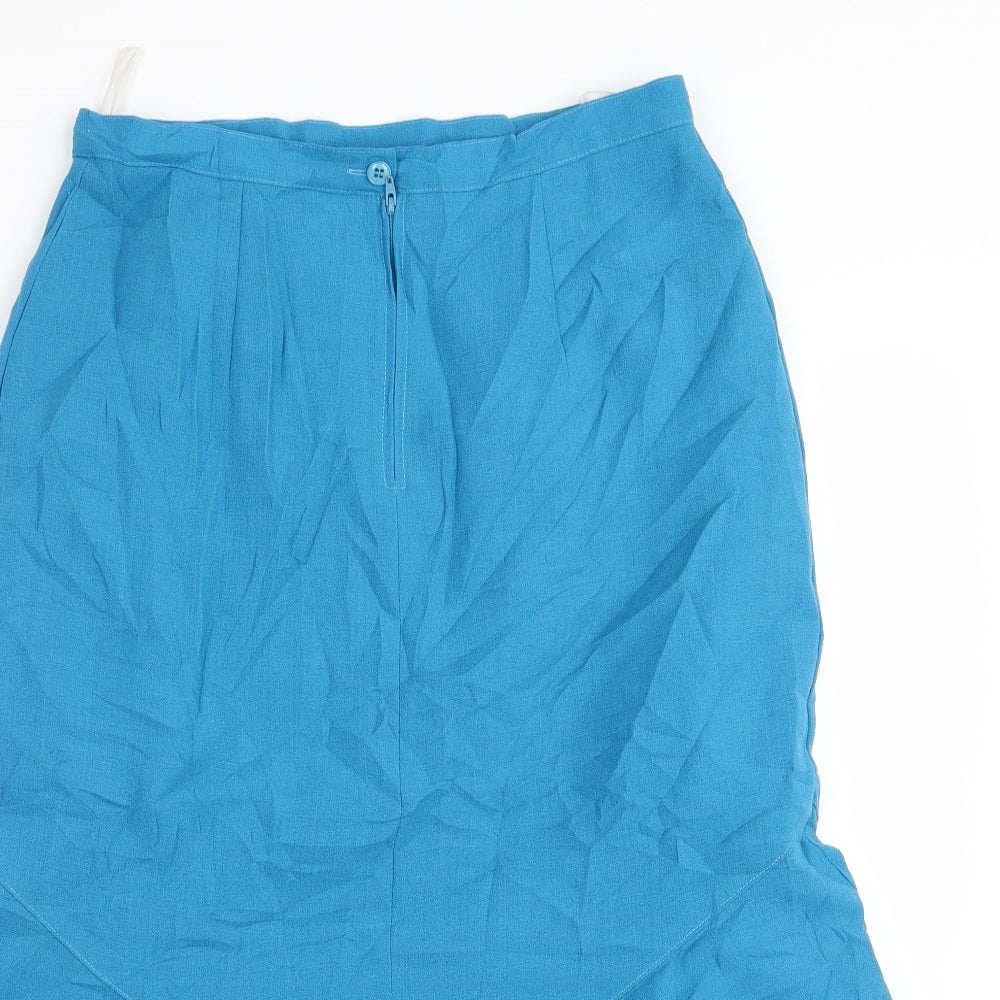 Preworn Womens Blue   A-Line Skirt Size 14