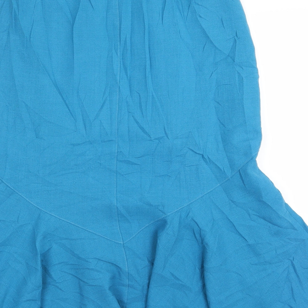 Preworn Womens Blue   A-Line Skirt Size 14