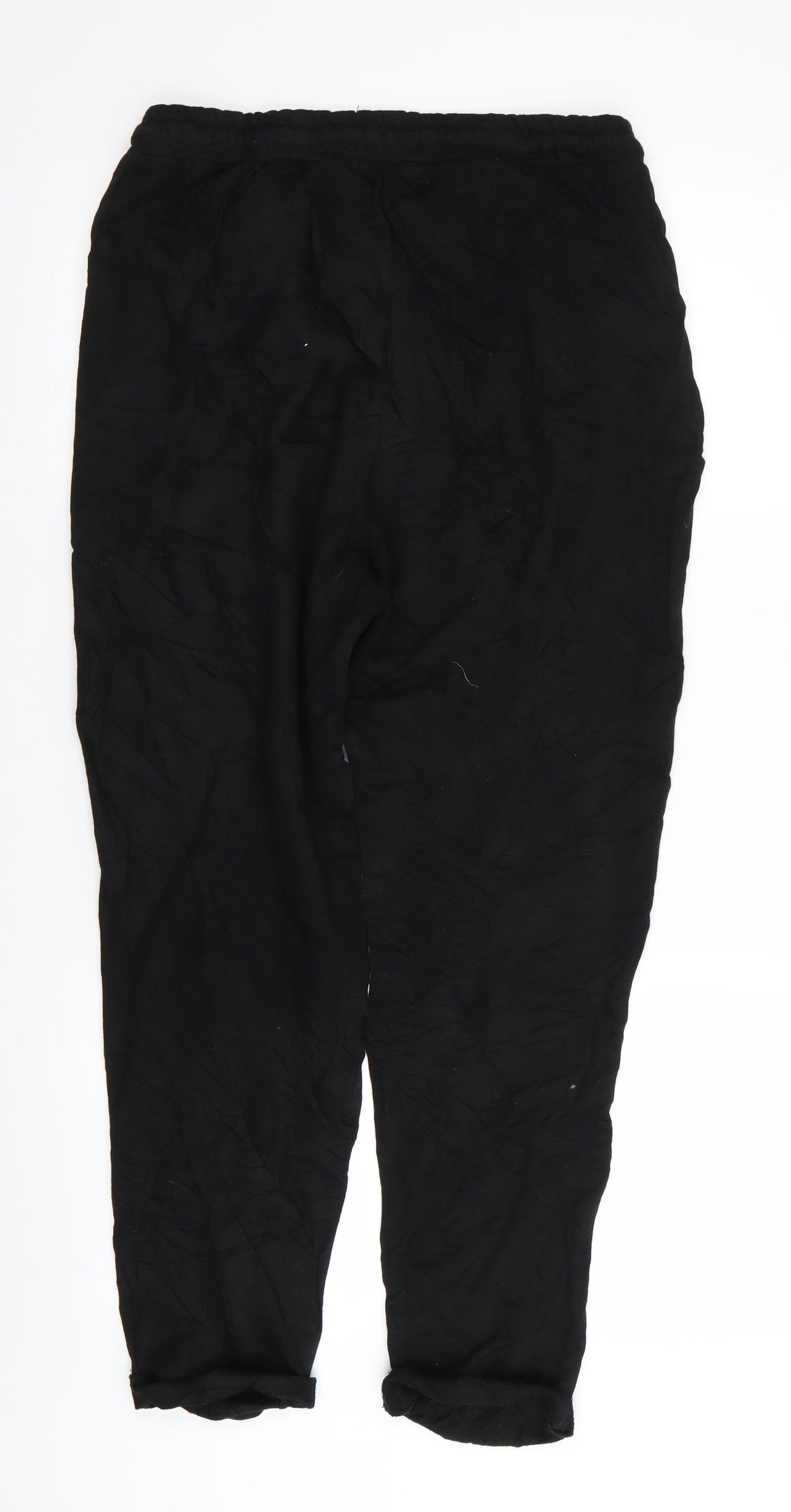 Pull&Bear Womens Black   Jogger Trousers Size 14 L27 in - Stretch waistband