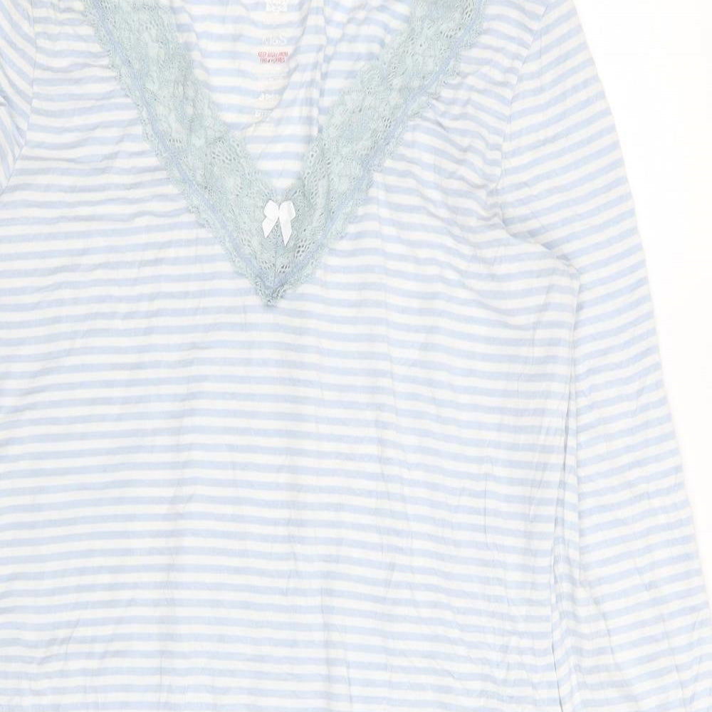 M&S Womens Blue Striped  Top Dress Size 12