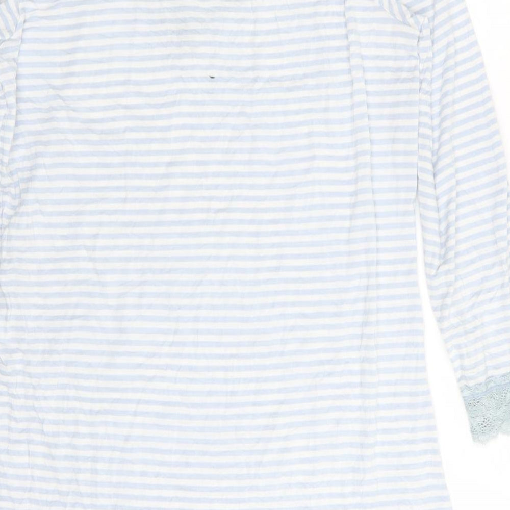 M&S Womens Blue Striped  Top Dress Size 12