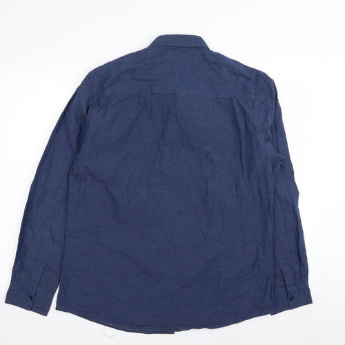 silver eight Mens Blue    Button-Up Size L