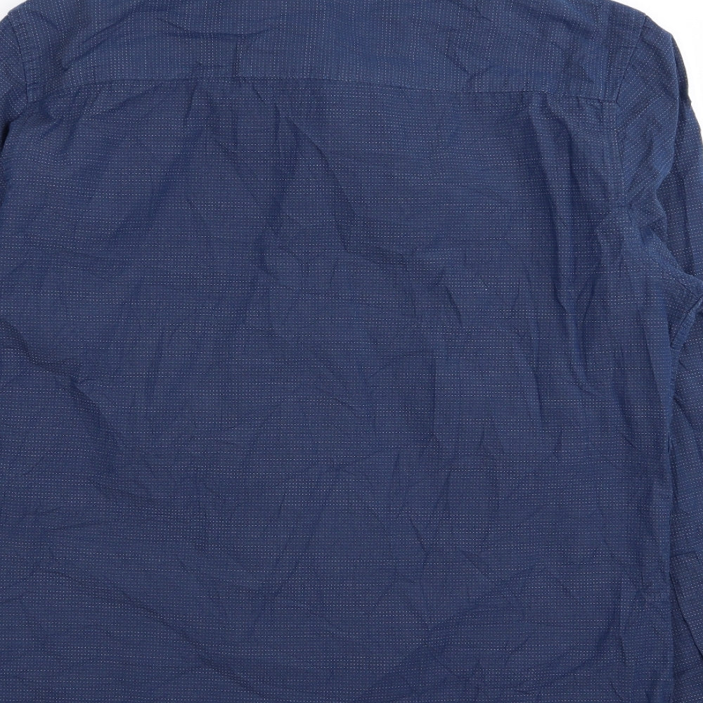 silver eight Mens Blue    Button-Up Size L