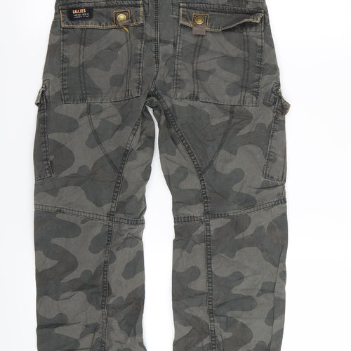 NEXT Boys Green Camouflage  Cargo Trousers Size 9 Years